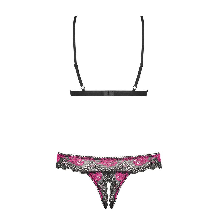 OBSESSIVE - TULIA BRA & THONG HAIVATTOMAT L/XL OBSESSIVE-SETIT
