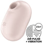 SATISFYER - PRO TO GO 2 ДВОЙНОЙ ВОЗДУШНЫЙ ИМПУЛЬСНЫЙ СТИМУЛЯТОР И ВИБРАТОР ФИОЛЕТОВЫЙ