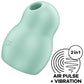 APMIERINĀTĀJS — PRO TO GO 1 DUBULA GAISA PULSE STIMULATORS UN SARKANĀ VIBRATORS