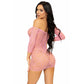 LEG AVENUE - МИНИ-ПЛАТЬЕ С СЕРДЕЧНЫМ УЗОРОМ, ОДИН РАЗМЕР - КРАСНЫЙ