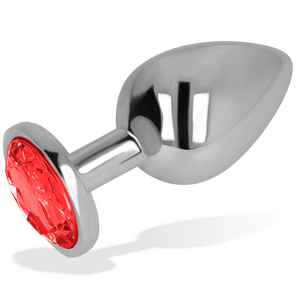 OHMAMA - ANAL PLUG WITH RED CRYSTAL 9 CM OHMAMA ANAL
