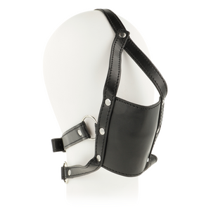 OHMAMA HEAD HARNESS WITH MUZZLE COVER BALL GAG OHMAMA FETISH