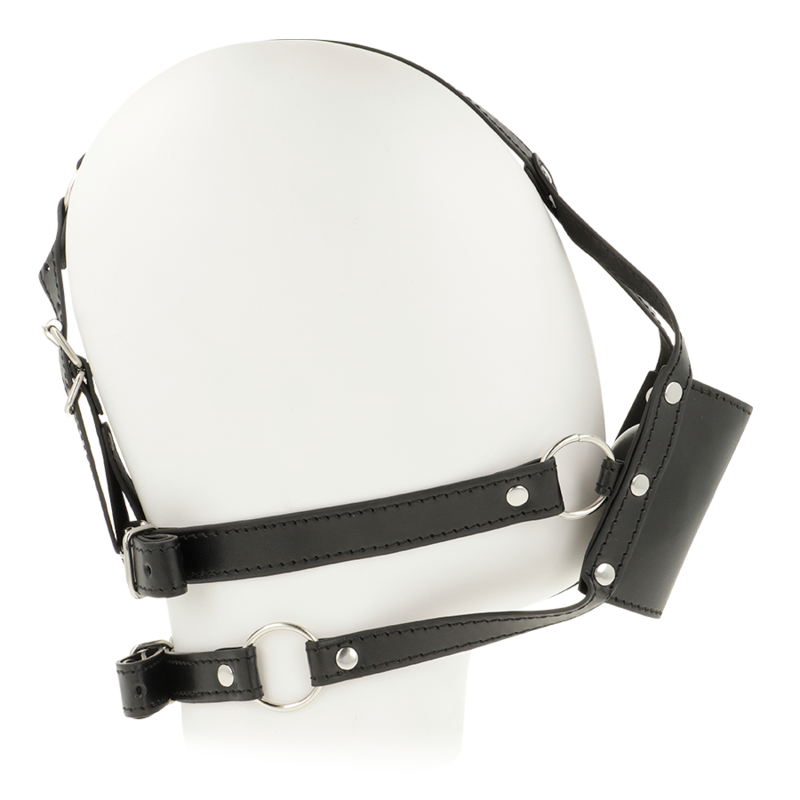 OHMAMA HEAD HARNESS WITH MUZZLE COVER BALL GAG OHMAMA FETISH