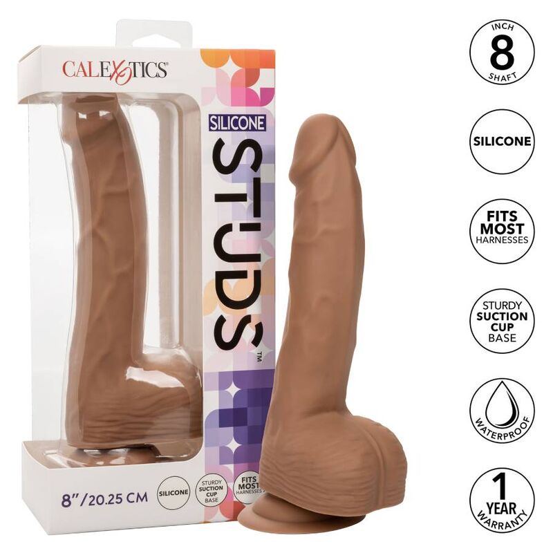 CALEXOTICS - СИЛИКОНОВЫЕ ШПИЛЬКИ 20,32 СМ КОРИЧНЕВЫЕ