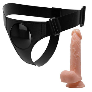 PRETTY LOVE - HARNESS BRIEFS UNIVERSAL HARNESS WITH DILDO KEVIN 19 CM NATURAL PRETTY LOVE