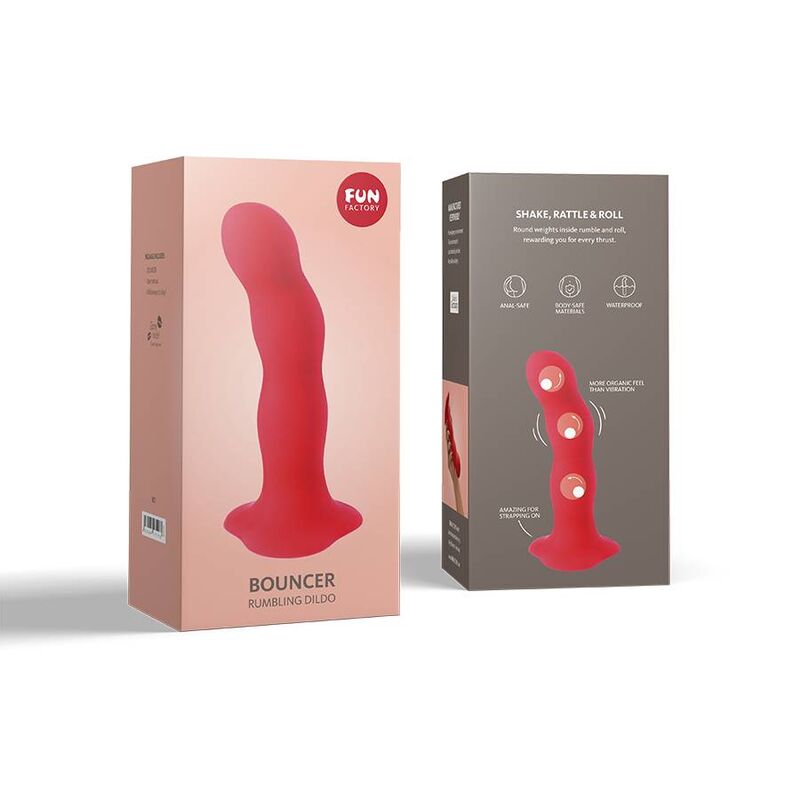 FUN FACTORY - BOUNCER SHAKE DILDO RED FUN FACTORY