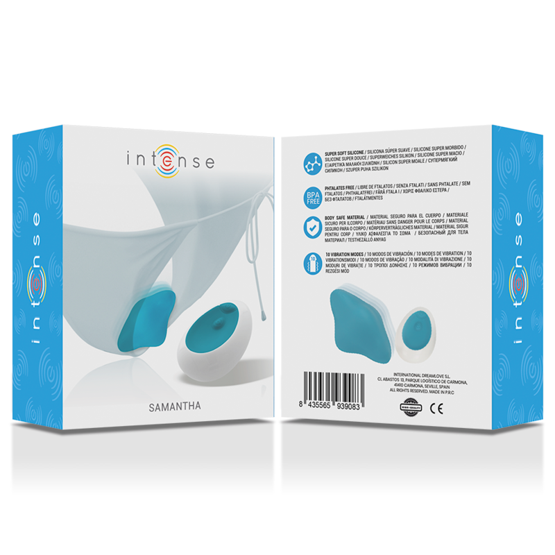 INTENSE - SAMANTHA PANTIE REMOTE CONTROL BLUE INTENSE FUN