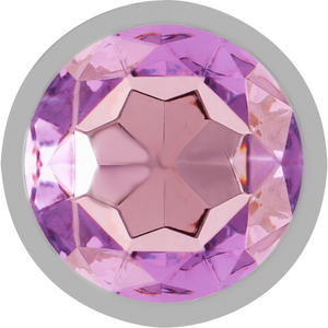 INTENSE - ALUMINUM METAL ANAL PLUG WITH VIOLET CRYSTAL SIZE M INTENSE ANAL TOYS