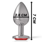 INTENSE - ALUMINUM METAL ANAL PLUG WITH RED CRYSTAL SIZE S