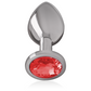 INTENSE - METAL ANAL PLUG WITH RED CRYSTAL SIZE M INTENSE ANAL TOYS