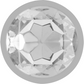 INTENSE - ALUMINUM METAL ANAL PLUG WITH SILVER CRYSTAL SIZE M