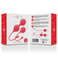 Intense Kegel Balls Pack Kendall in Red with Silicone Design for Pelvic Training - Packaging Front and Back View