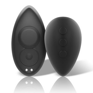 BLACK&SILVER - PRESTON RECHARGEABLE SILICONE VIBRATOR PANTIE BLACK BLACK&SILVER