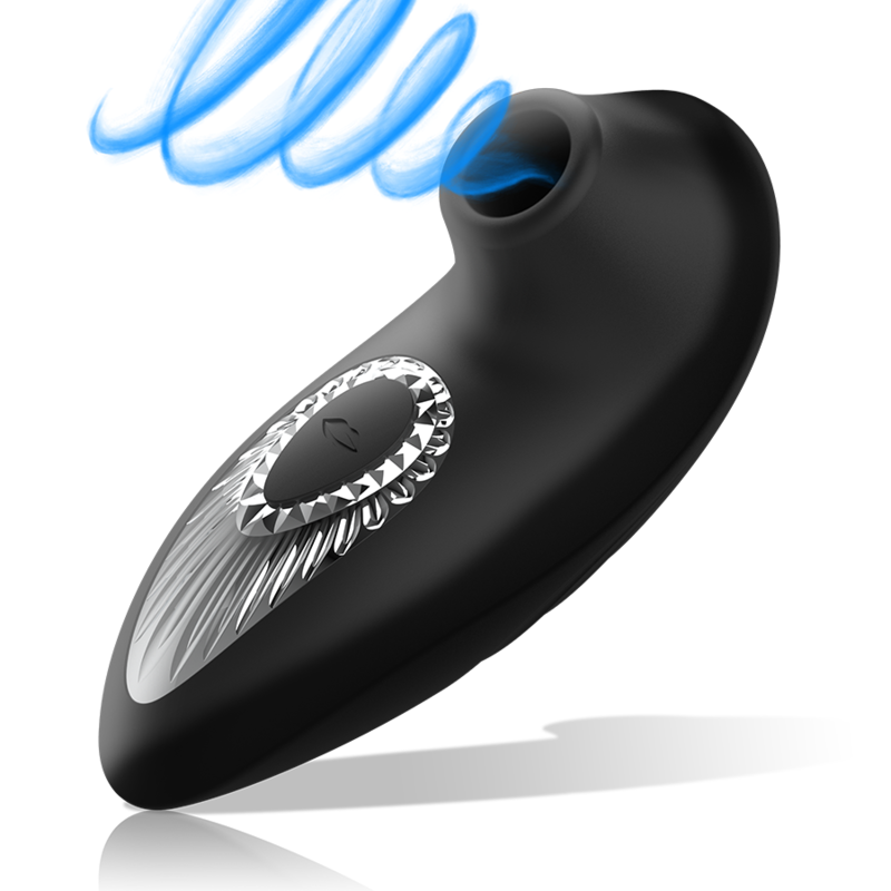 Black&Silver™ Drake Deluxe Sucking Vibe, ergonomic design, rechargeable silicone clitoral stimulator, innovative suction technology.