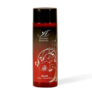 EXTASE SENSUAL - STRAWBERRY HEAT STIMULATING OIL 100 ML - LoveYou.lv