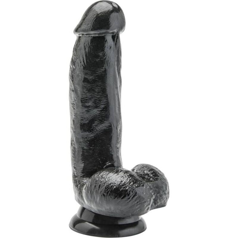 GET REAL - DILDO 12 CM WITH BALLS BLACK GET REAL