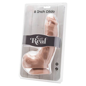 GET REAL - ДИЛДО 20,5 СМ С КОЖЕЙ ЯИЦ