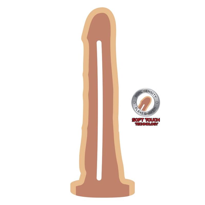 GET REAL - DUAL DENSITY DONG 19 CM SKIN GET REAL