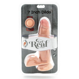 GET REAL - DUAL DENSITY DILDO 12 CM BALLS SKIN GET REAL