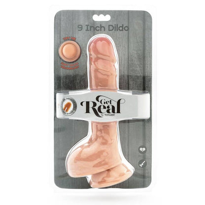 GET REAL — DUĀLA BLĪVUMA DILDO 25,5 CM Bumbu āda