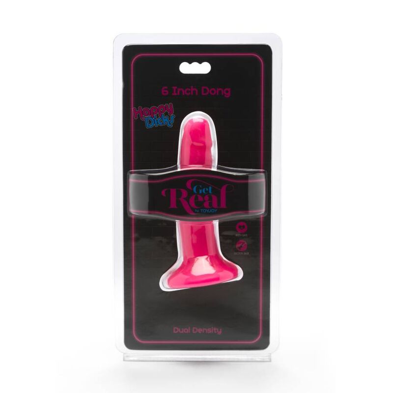 GET REAL - HAPPY DICKS DONG 12 CM PINK GET REAL