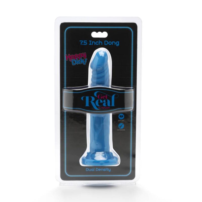 GET REAL - HAPPY DICKS DONG 19 CM BLUE GET REAL