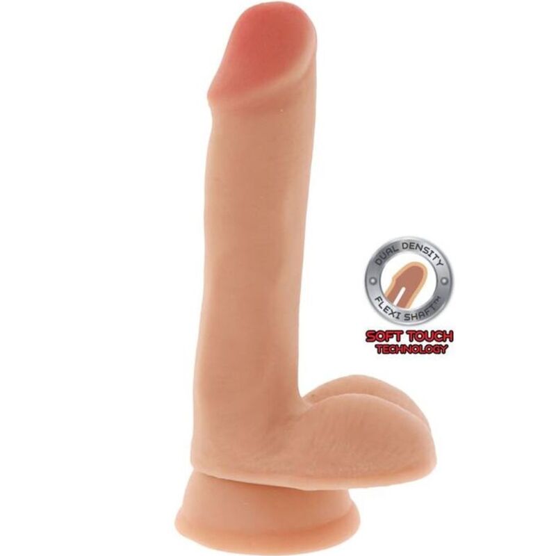 GET REAL - DUAL DENSITY DILDO 17 CM BALLS SKIN GET REAL