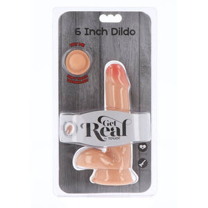 GET REAL - DUAL DENSITY DILDO 17 CM BALLS SKIN GET REAL