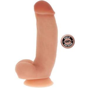 GET REAL - SILICONE DILDO 18 CM W BALLS SKIN GET REAL