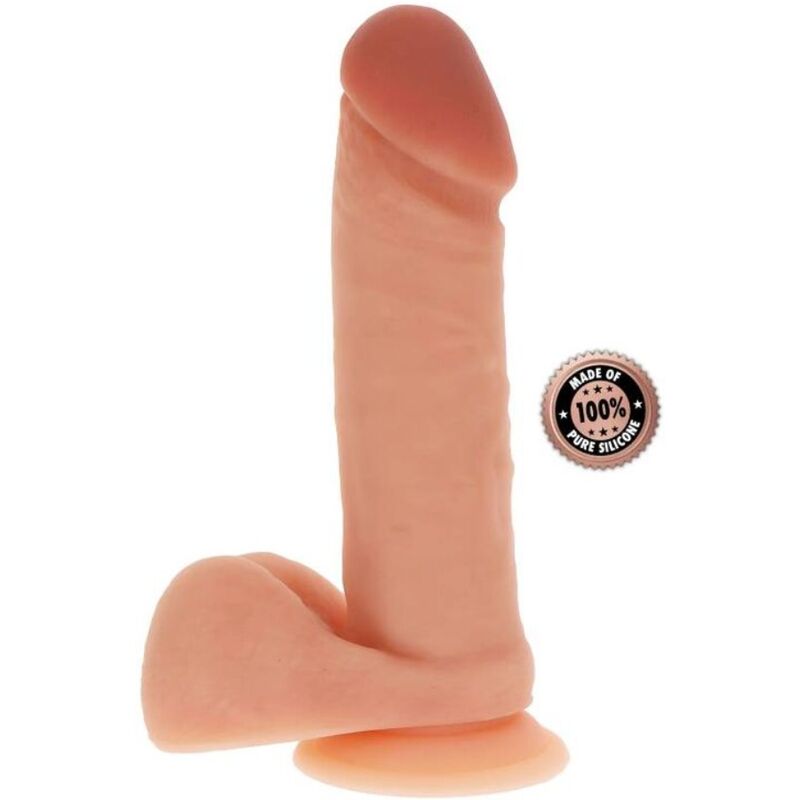 GET REAL - SILICONE DILDO 20,5 CM W BALLS SKIN GET REAL