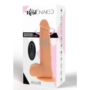 GET REAL - ROTATING BEADS VIBRATING DILDO SKIN GET REAL