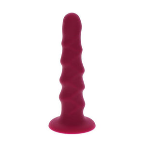GET REAL - RIBBED DONG 12 CM RED GET REAL