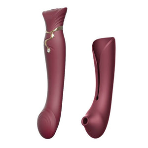 ZALO - QUEEN SET PULSE WAVE CLIT STIM RED ZALO