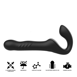 Alt Tag: IBIZA remote control strapless vibrator with soft silicone, waterproof, dual motors, and 1000 vibration modes for pleasure.