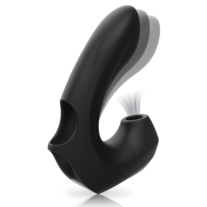 Black Ibiza finger vibrator with suction technology for clitoral stimulation, featuring ergonomic design and powerful motor for versatile use.