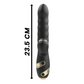 IBIZA suction extender vibrator with 23.5 cm length, featuring G-spot and clitoral stimulation design, black and gold color.