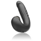 IBIZA Up&Down Vibrator with Clitoris Sucker, featured in sleek black design, offering sonic wave stimulation and ergonomic flexibility.