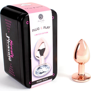 SECRETPLAY — METAL BUTT PLUG ROSE GOLD MAZS IZMĒRS 7 CM