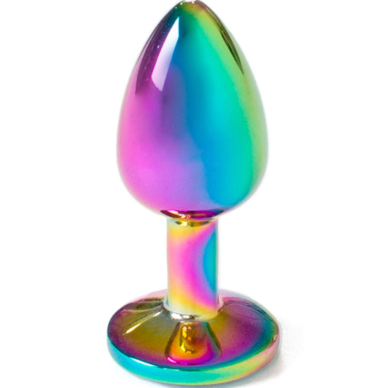 SECRETPLAY — METAL BUTT PLUG RAINBOW, MAZS IZMĒRS 7 CM