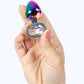 SECRETPLAY — METAL BUTT PLUG RAINBOW, MAZS IZMĒRS 7 CM