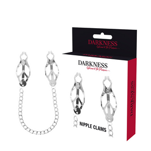 DARKNESS - METAL NIPPLE CLAMP WITH CHAIN DARKNESS BONDAGE