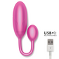 ONINDER Denver pink vibrating egg with USB charging cable, app-controlled for versatile pleasure.