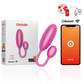 ONINDER Denver pink vibrating egg with app control, Bluetooth compatible for couples, box packaging included, 7 x 2.7 cm.