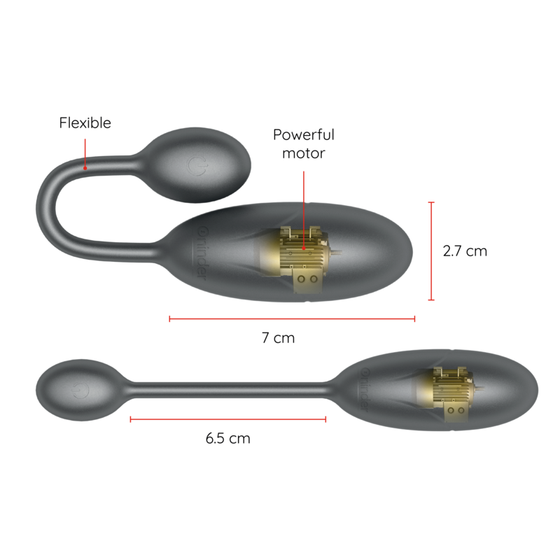 ONINDER DENVER vibrating egg in pink with flexible design and powerful motor, 7 x 2.7 cm, app-controlled for personalized pleasure.