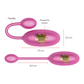 ONINDER TOKYO Pink Vibrating Egg, 7.5x3.2 cm, Flexible Design with Powerful Motor, App-Controlled for Couples