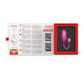 ONINDER TOKYO vibrating egg in pink with packaging, 7.5 x 3.2 cm, app-controlled for couples, displayed in opened white and red box.
