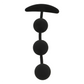 Black&Silver Harry anal beads with 3 smooth silicone spheres for beginner-friendly anal play, 14 cm length.