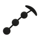 Black&Silver Harry 3 silicone spheres anal beads, 14 cm, ideal for beginners, body-friendly silicone, smooth graduated design.