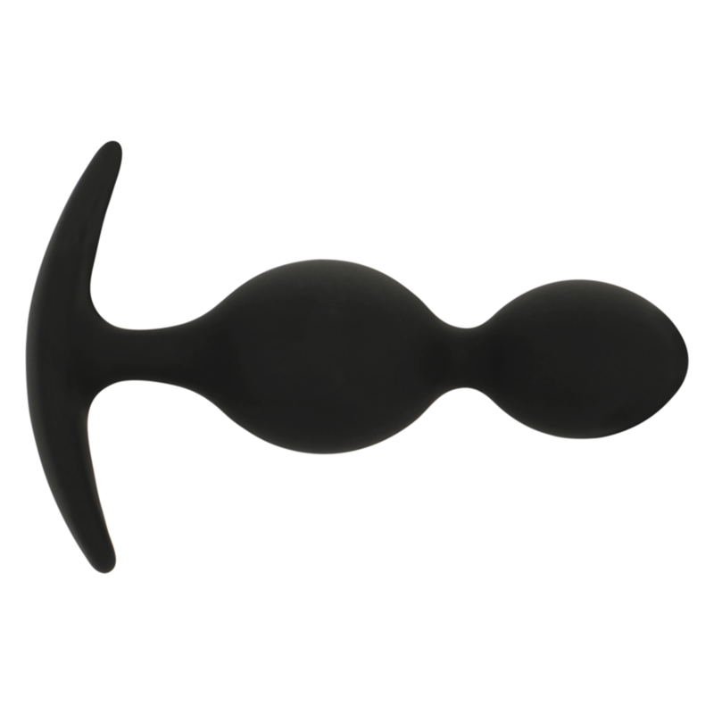 Black&Silver Orson Plug Silicone 2 Anal Waves 9 cm, ideal for anal play, features soft-touch silicone, suitable for beginners and experts.