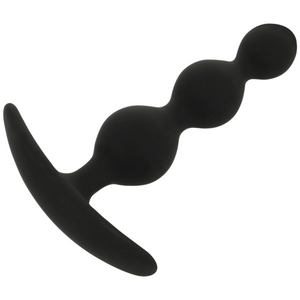 Black&Silver Rupert anal ball chain 10cm with smooth graduated shape for pleasure